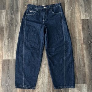 Dark Indigo Barrel Fit Jeans